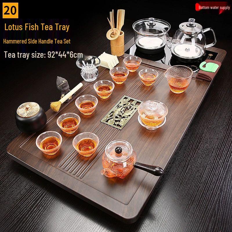 Automatic Tea Tray with Integrated Kettle & Tea Set