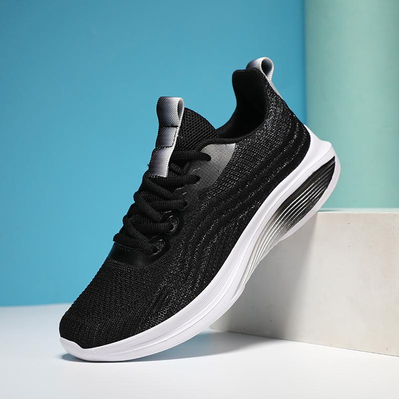 Sneakers men's spring and summer new fly-woven breathable casual shoes thick-soled shock-absorbing running shoes men