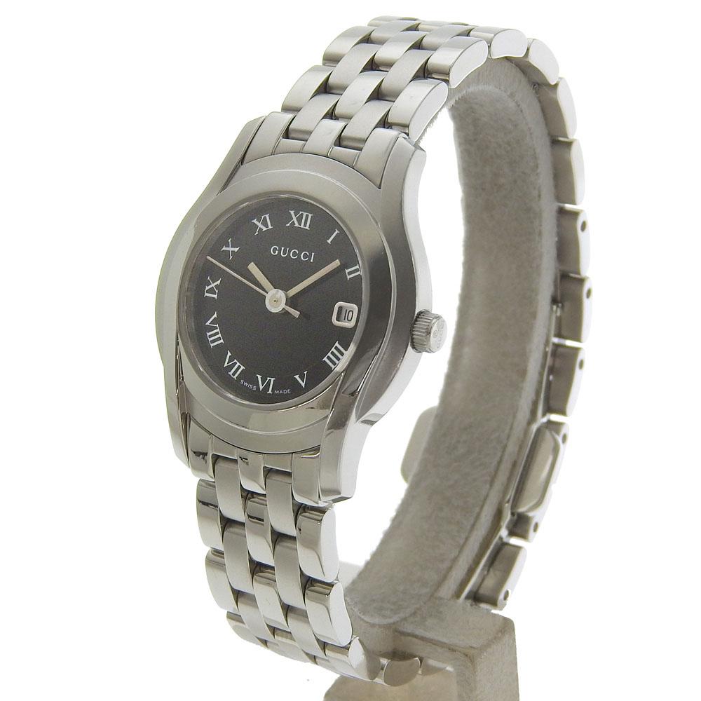 GUCCI G class Watches 5500L blackDial Stainless Steel Quartz Analog display Women Used