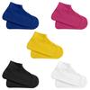 5 Pairs Latex Overshoes Rain Shoe Sleeve Waterproof Rainproof Latex Shoe Covers with Anti Slip Tread For Hiking Cycling