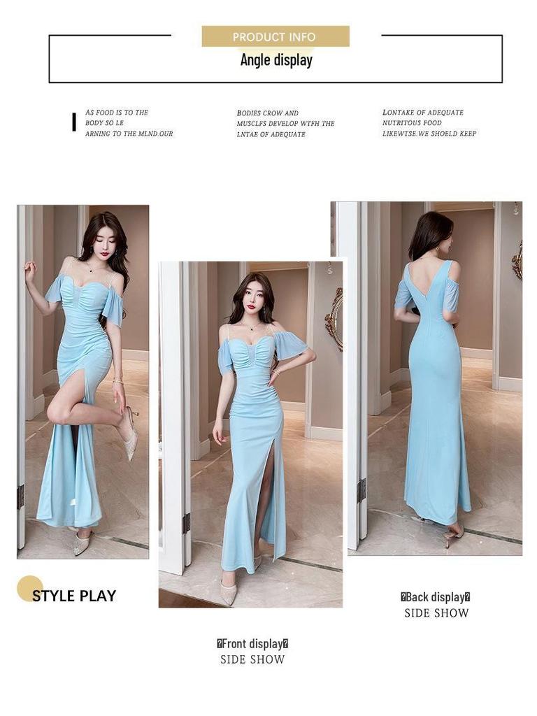 Women's Sexy Nightclub & Spa Soft Summer Evening Gown for Massage Technicians