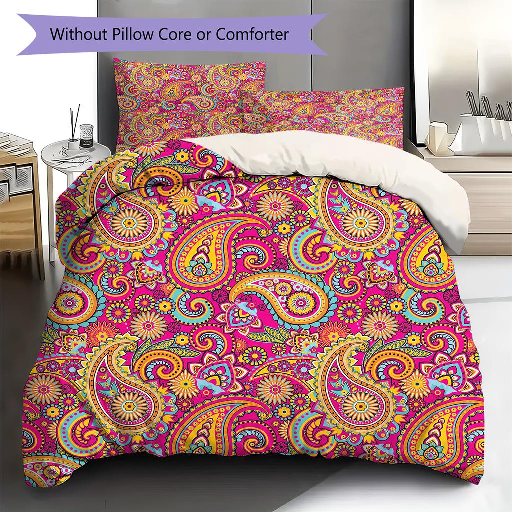 Paisley Pattern Pattern Bedding Quilt Set Quilt Cover Pillowcase Home Decoration Gift (1 * duvet cover + 2 * pillowcase, without core)