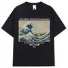 Japanese Art Style Great Wave Off Kanagawa Hokusai Tshirts Unisex Women 90s Vintage Unisexga T Shirts Oversized Cotton T Shirt Gifts