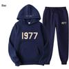 ESSENTIALS Double Line High Street Fleece Hoodie Set 1977 Trendy Casual Loose Fit.