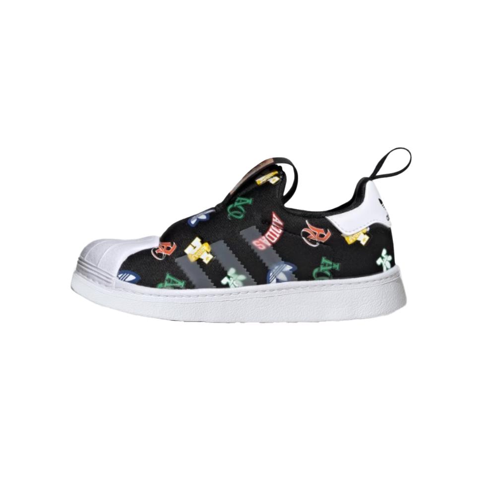 Adidas Originals Superstar 360 Comfortable Low-Top Kids Casual Shoes Kids Sneakers Black White JS0686