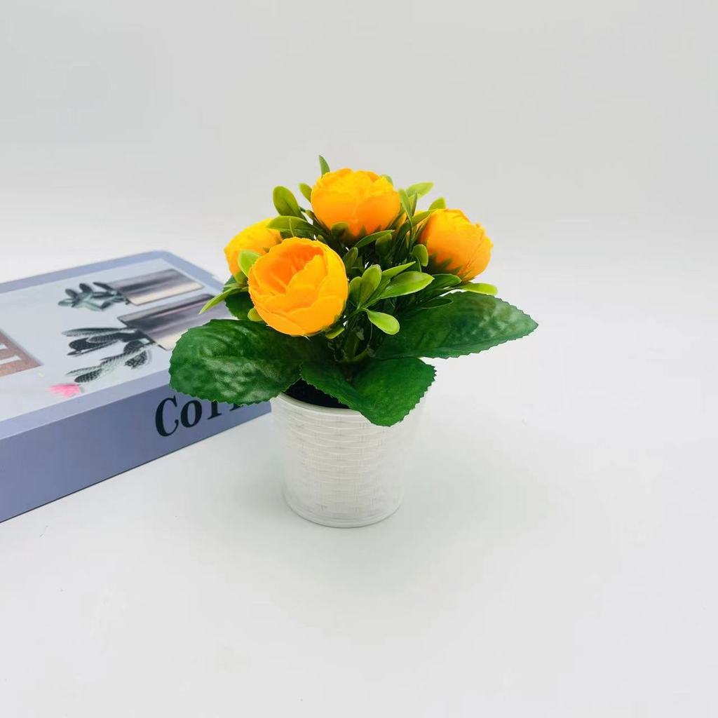 Rose Synthetic Miniature Arrangement With Handmade Craft For Wedding Photography And