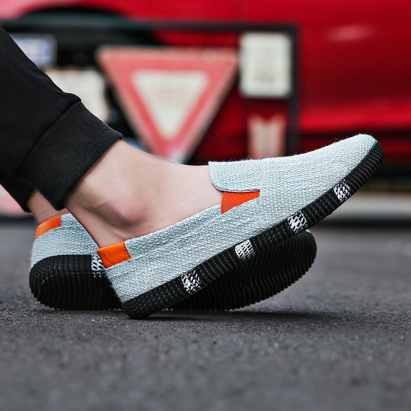 Men's Board Shoes Summer New Luxury Canvas Breathable Soft Sole Hiking Casual Fashion Trend Linen Lazy Fashion Brand Shoes