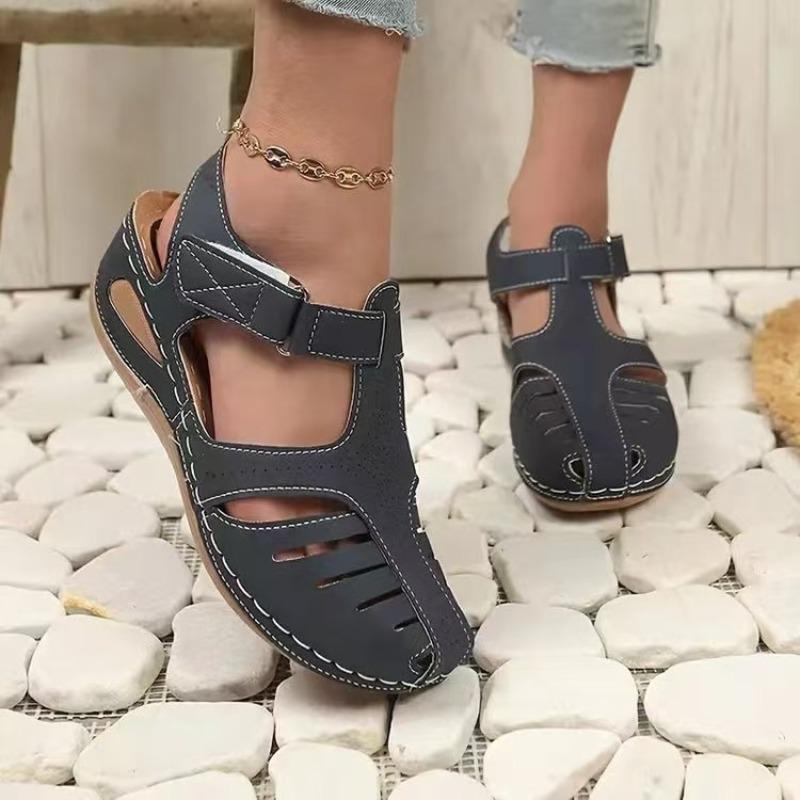 Casual Female Platform Retro Shoes New Summer Women Wedge Sandals Premium Vintage Anti-slip Leather Orthopedic Open Toe Sandals