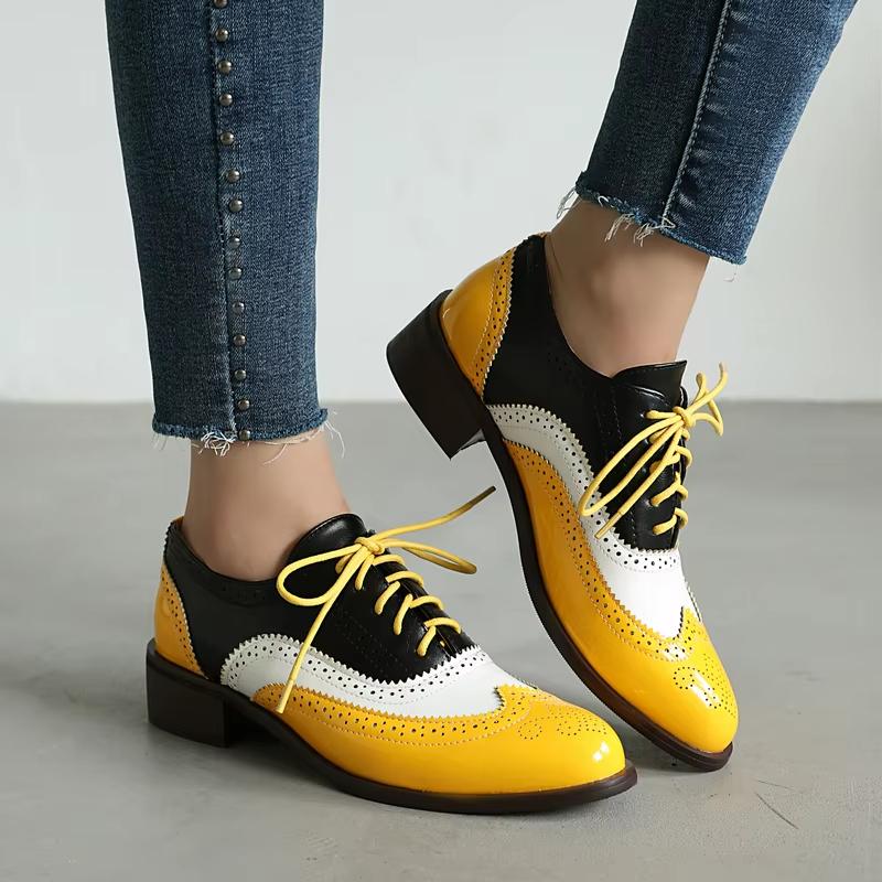 Women's Chunky Heel Round Toe Shoes - In Stock New Spring Casual Flats