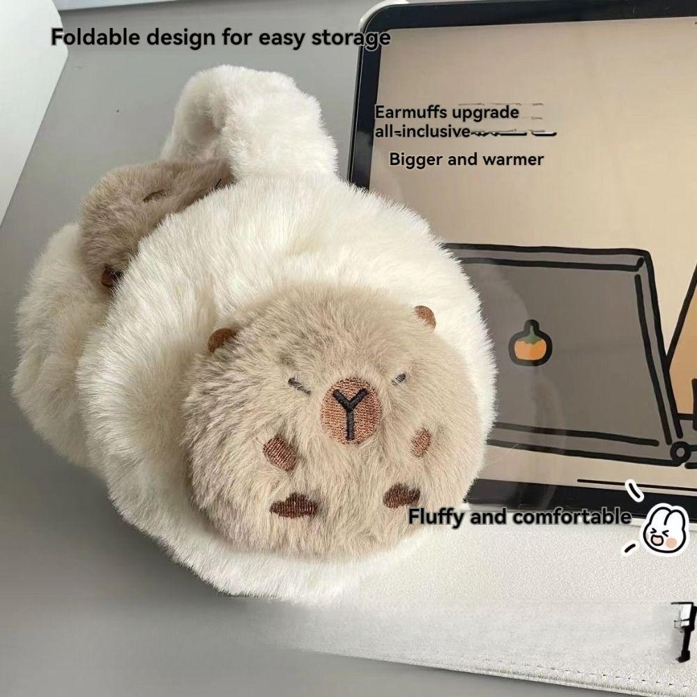 Cartoon Ear Warmer Warm Earmuffs Cute Gloves  Women