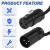 Xiatiaosann XLR Microphone Adjustable XLR Male to Female Thin Audio Adapter Cord for Sound Devices 788T 3-Pin Cable, 302, 552, 633, 688,