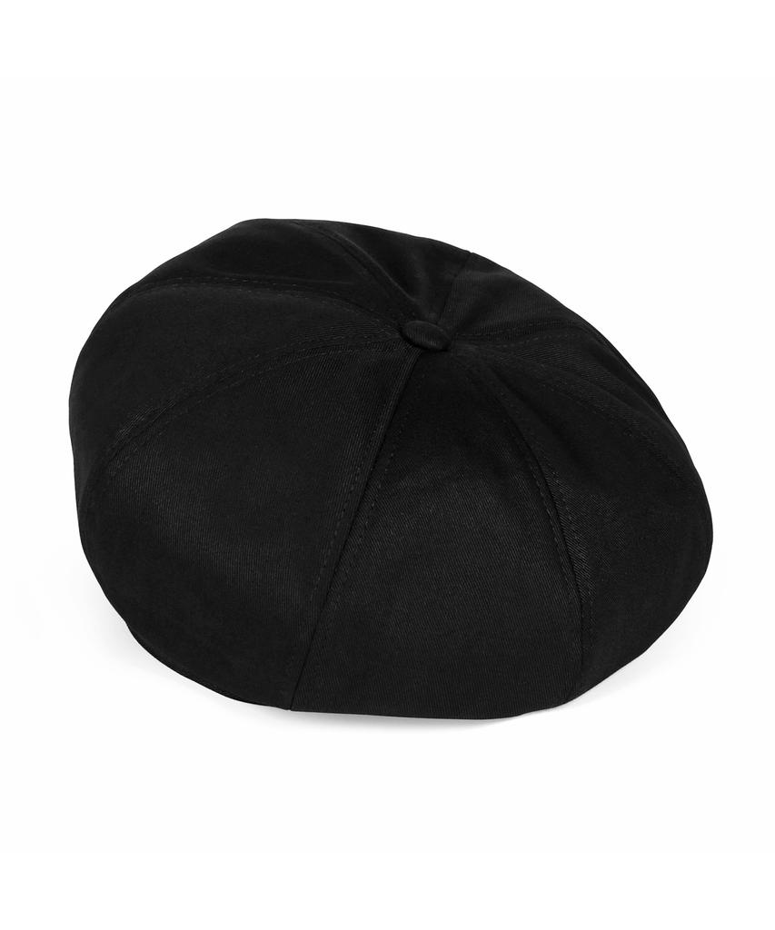 Eondeok Eonteulol Cotton Adjustable Beret Beret / Web Strap / Black