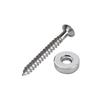 FLEOR 4pcs Metal Guitar Neck Joint Ferrules Neck Screw Bushings with Screws for Guitar Bass Parts, Chrome/Black Choose