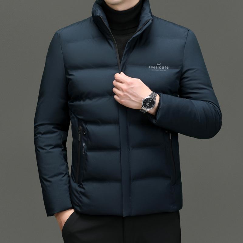 

Men s Autumn/Winter Stand Collar Casual Warm Jacket XXL синій