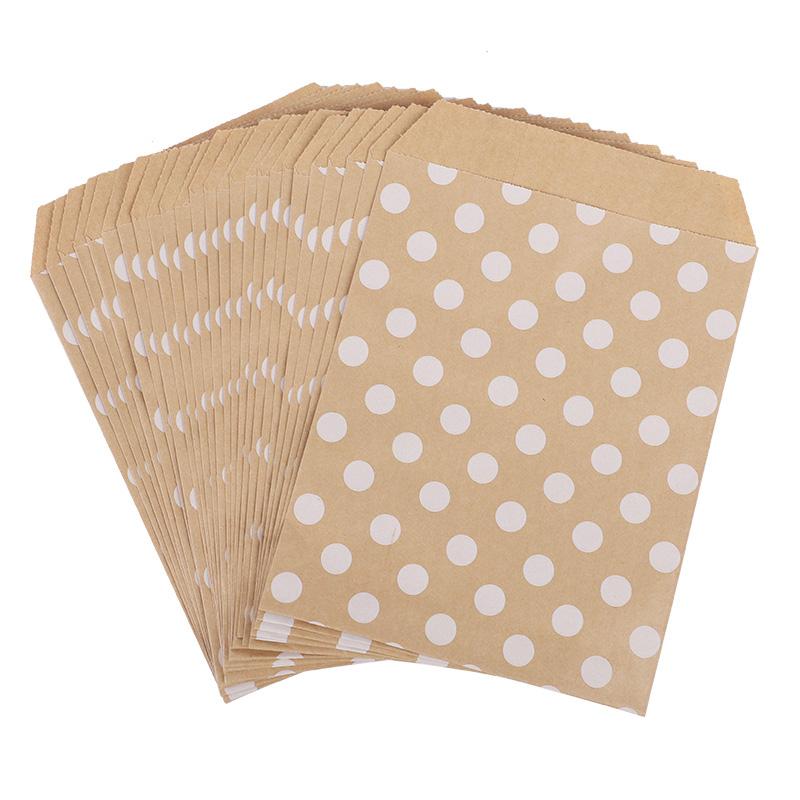 25/50pcs 13x18cm Kraft Paper Candy Cookie Bags Wedding Favors Thank You Gift Packing Bag For Guest Birthday Party Decor Supplies
