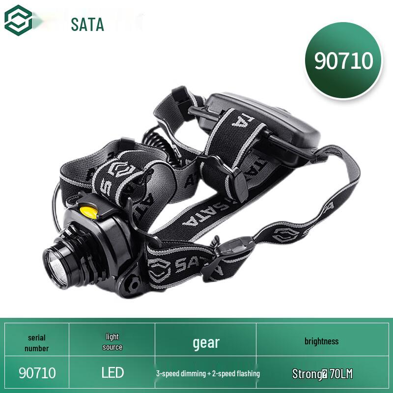 

SATA 90710 Waterproof 70 Lumen Headlamp
