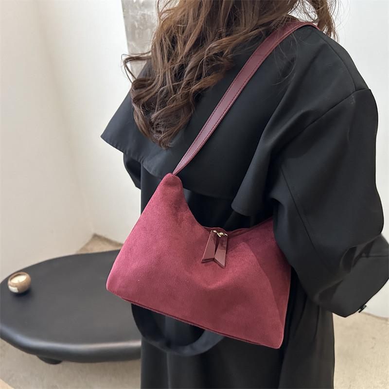 Stylish Large Capacity Tote Bag In Black Brown Red For Everyday Fashion Use