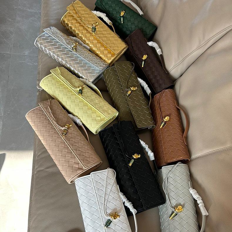 Neue Clutch handgewebte Handtasche Abendtasche Leder-Schloss-Tasche Umhängetasche Messenger Bag Damen Handtasche