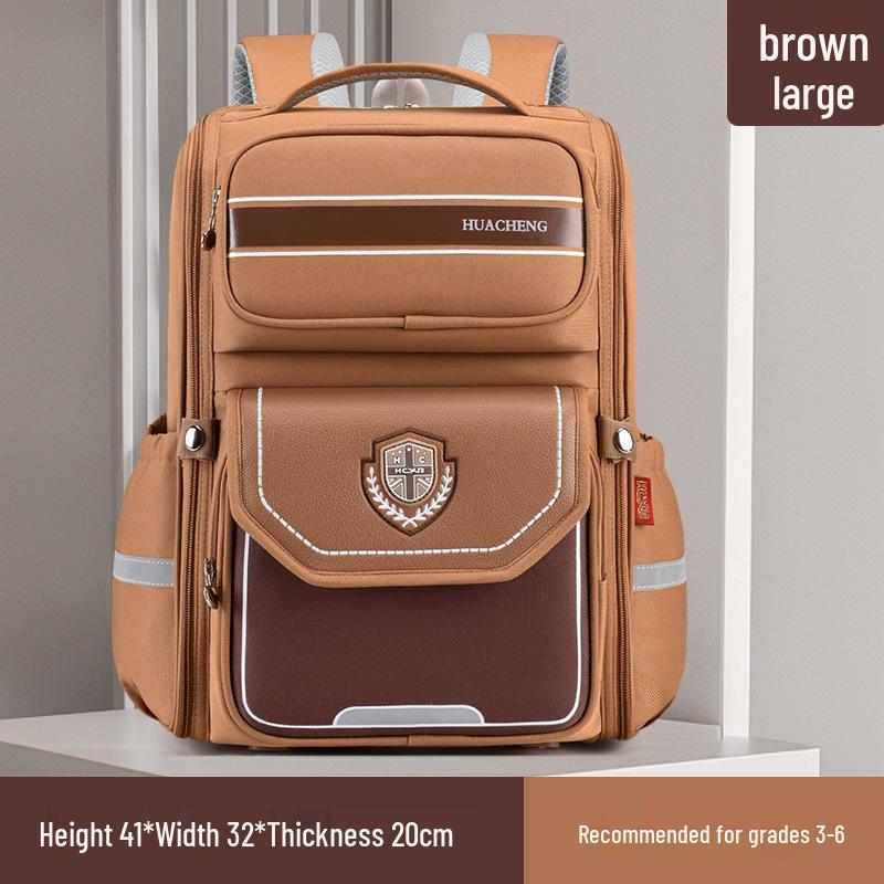 Children's Spine Protection Backpack, Ages 6-12, Grades 1-6, with Double Straps and Burden Reduction for Primary School.