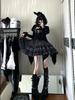 XHSUKADO Gothic Lolita Mini and Gothic Includes Top and Cosplay Faux Christmas Long Size 2-Piece Set Shirt, Skirt, Bottoms. Women's Outfit.