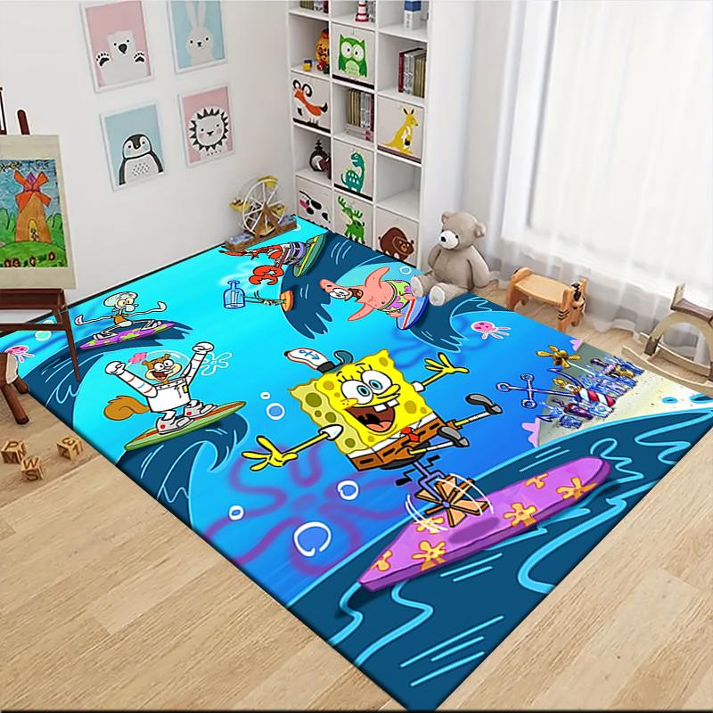 Spongebob Friends Carpet Rug Soft Washable Antislip Home Living Room Sofa Mats Personalized Christmas Rug
