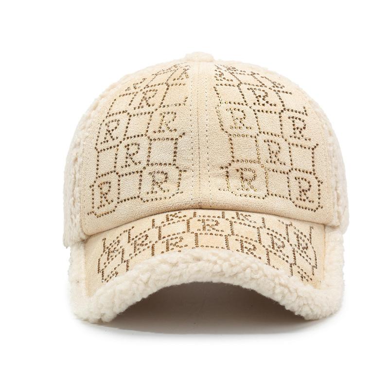 Female Autumn and Winter Hot Diamond Outdoor Warm Cap