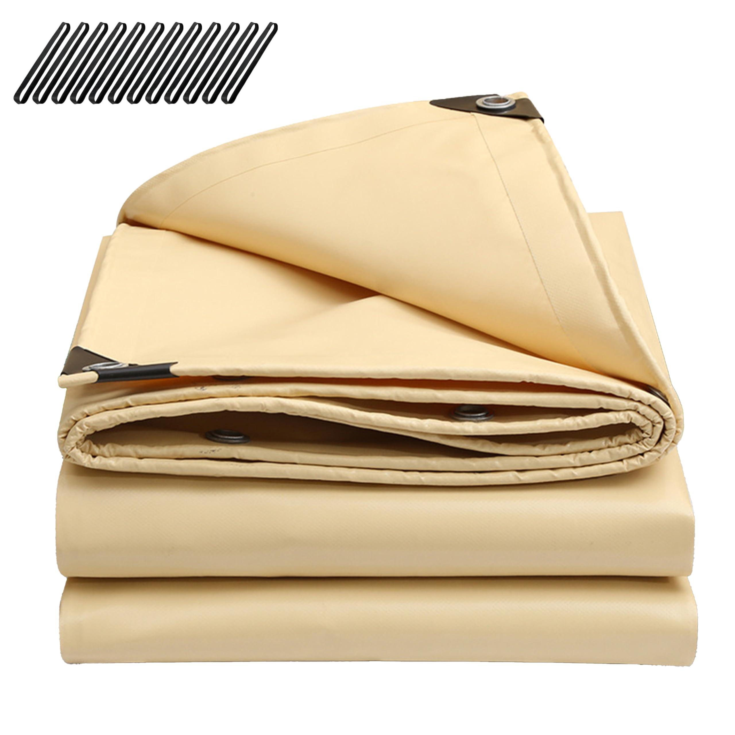 

Haikawi Light Truck Bed x Rubber Bands Compatible with and 2t Trucks Sheet, 2.4m 3.6m, PVC, Damage-Resistant Design, Weather-Resistant, & Four-Side бежевый