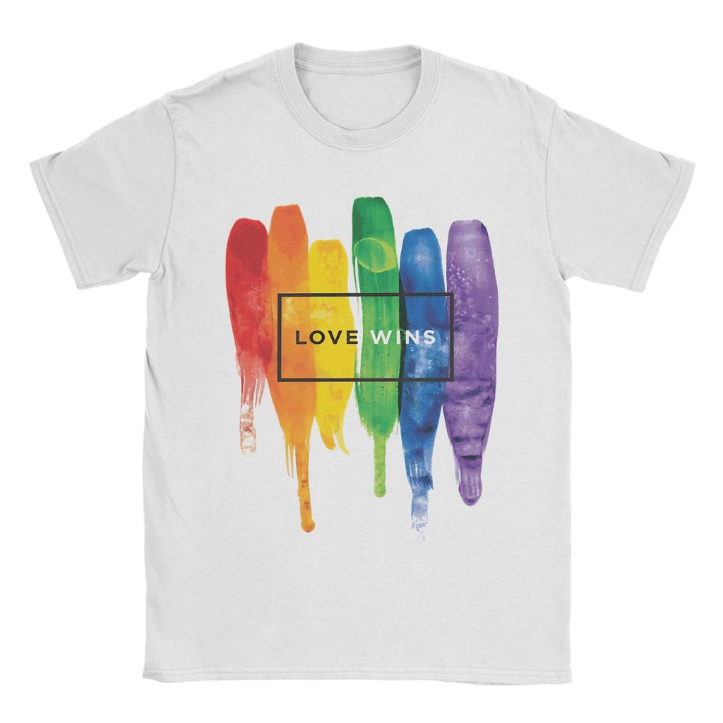 Unisex Unisex Rainbow Sunflower Love Is Love T Shirts Lgbt Gay Lesbian Pride Cotton Tops Unique Round Neck Tees Adult Tshirt