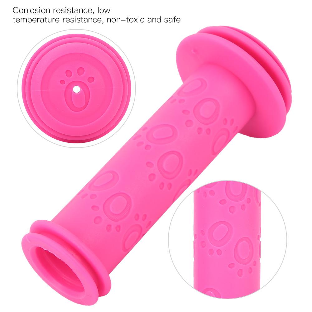 Children s Kids Bike Scooter Handle Bar Anti slip Grips Bicycle Handlebar Grips(rose red)