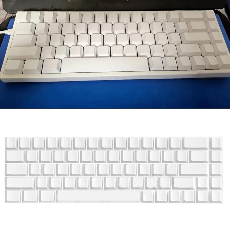 Originalhöhe 68 Tasten Weiße Tastenkappen Langlebigkeit PBT Tastenkappe Zum Anpassen Mechanischer Tastaturen Zuhause Oder Bei Der Arbeit
