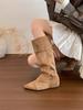 Wasteland Spice Girls Western Cowboy Boots Women's Autumn 2025 New Fashion Versatile Casual Skinny Pile Boots