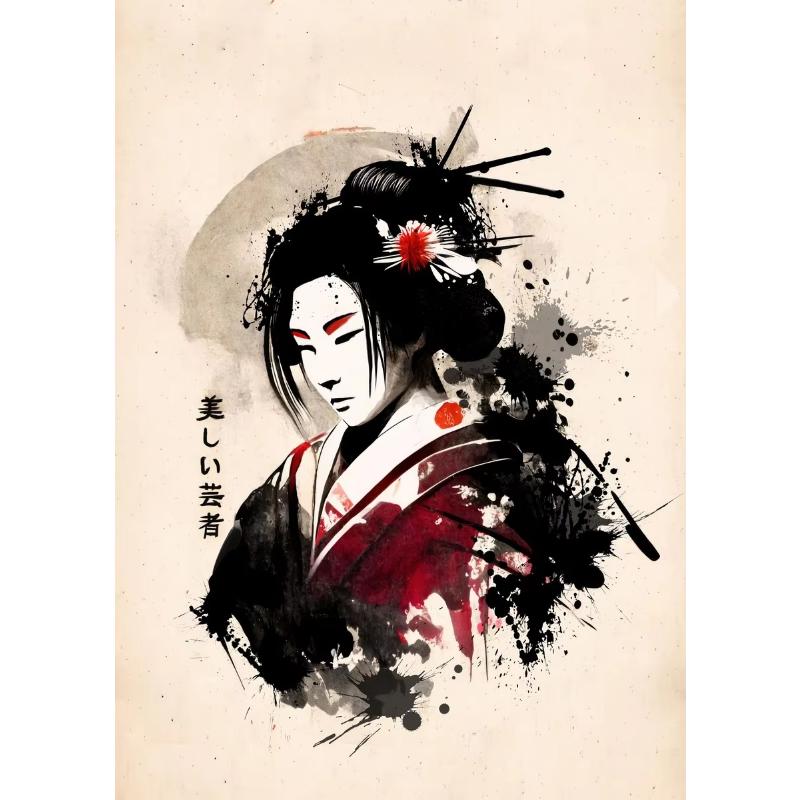 

Японский самурай холст картины настенное искусство персонаж постеры и принты украшение дома картина для гостиной спальня эстетика 21*30cm No Frame