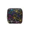 PU Multi-Purpose Diamond Pattern Sanitary Napkin Bag: Portable Menstrual Pad, Lipstick, & Coin Purse for Girls