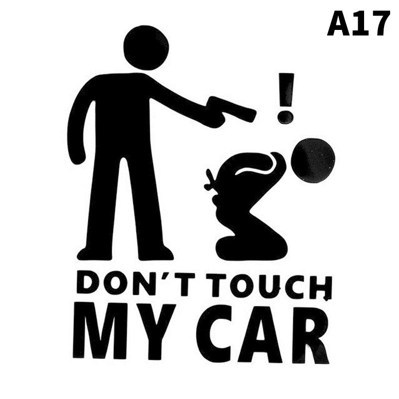 1pc Car Sticker Don't Touch My Car Creative Funny Reflective Car Decoration Stickers Car Window Accessories Car Body Decal