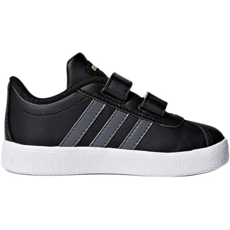 adidas Vl Court 2.0 Durable Low-Top Skate Shoes Baby Sneaker Black F36402