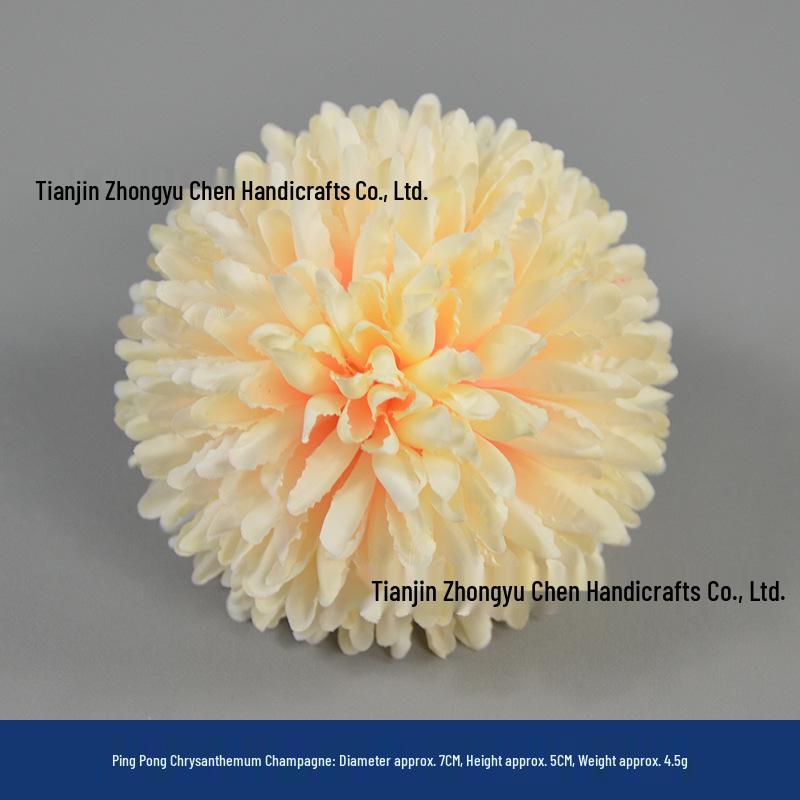 Champagne Silk Imitation Flowers for Hairpins, Hanfu Headdresses, Souvenirs, and Performance Accessories.