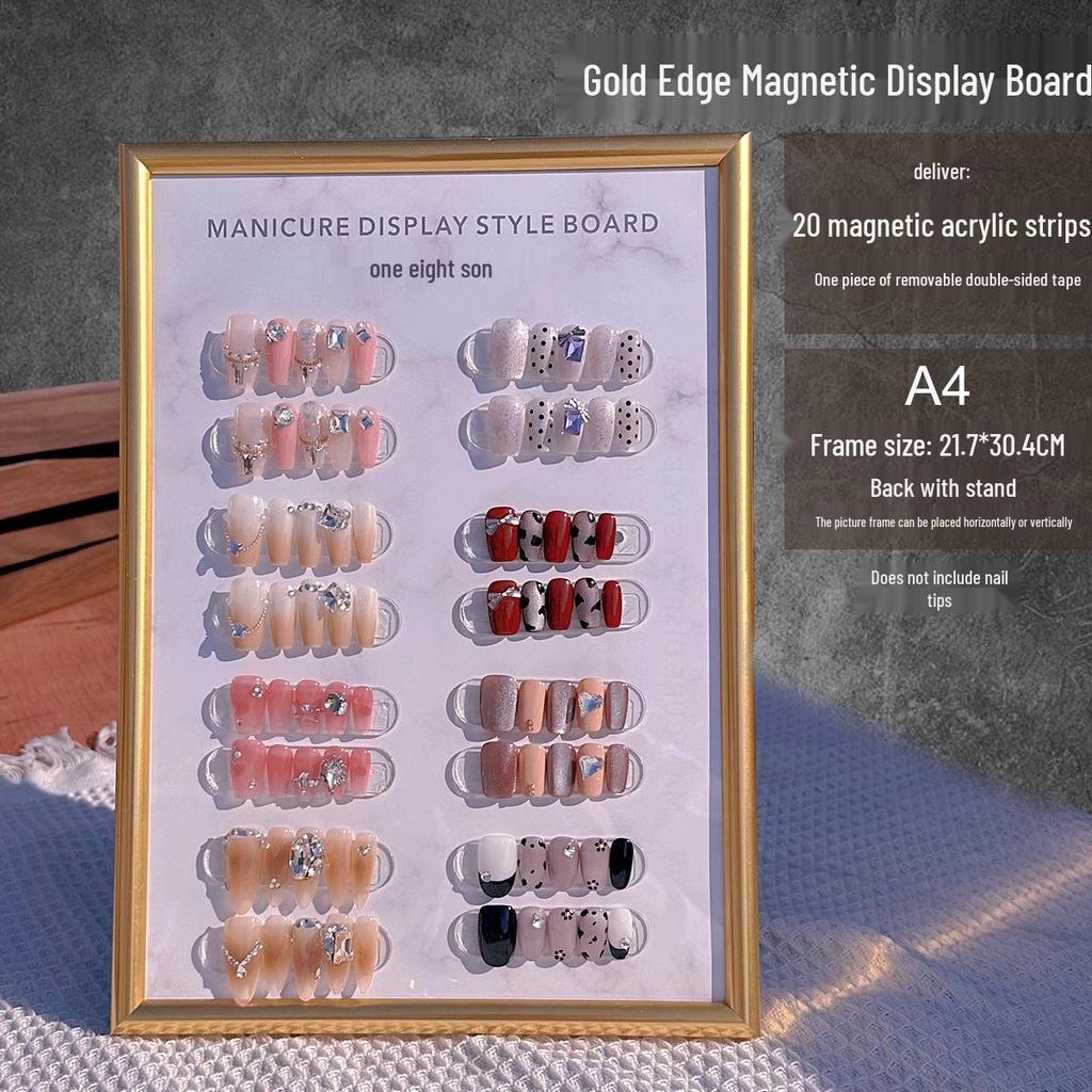 Retro Style Wood Display Board for Nail Art and Gel Polish Color Chart