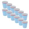 12 STÜCKE Hellblaues Punktmuster Imitation Keramik Wasserbecher Trinkbecher für Restaurant Schule Geschenk