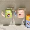 Magnetic Suction Inverted Mouthwash Cup Wall-Mounted Toothbrush Cup A Family Of Three Brushing Cups Light Luxury Toothbrush Rack Anti-Mildew