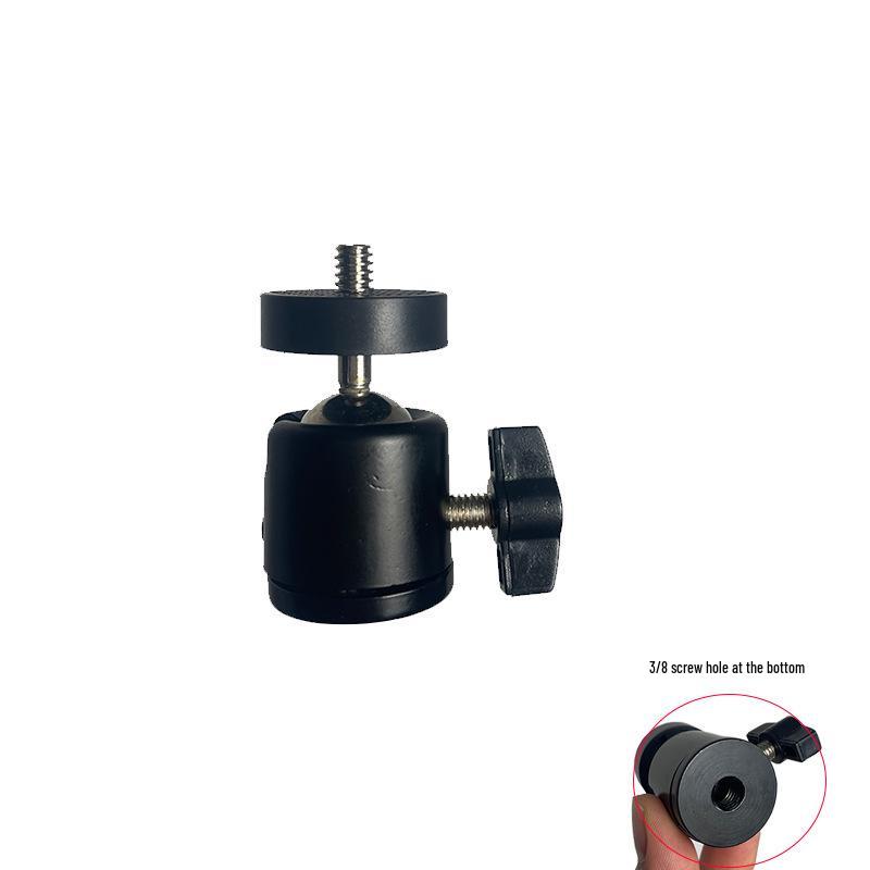360° Rotating Universal Metal Phone Clip & Tripod Ball Head for Live Broadcasts & DSLR Cameras