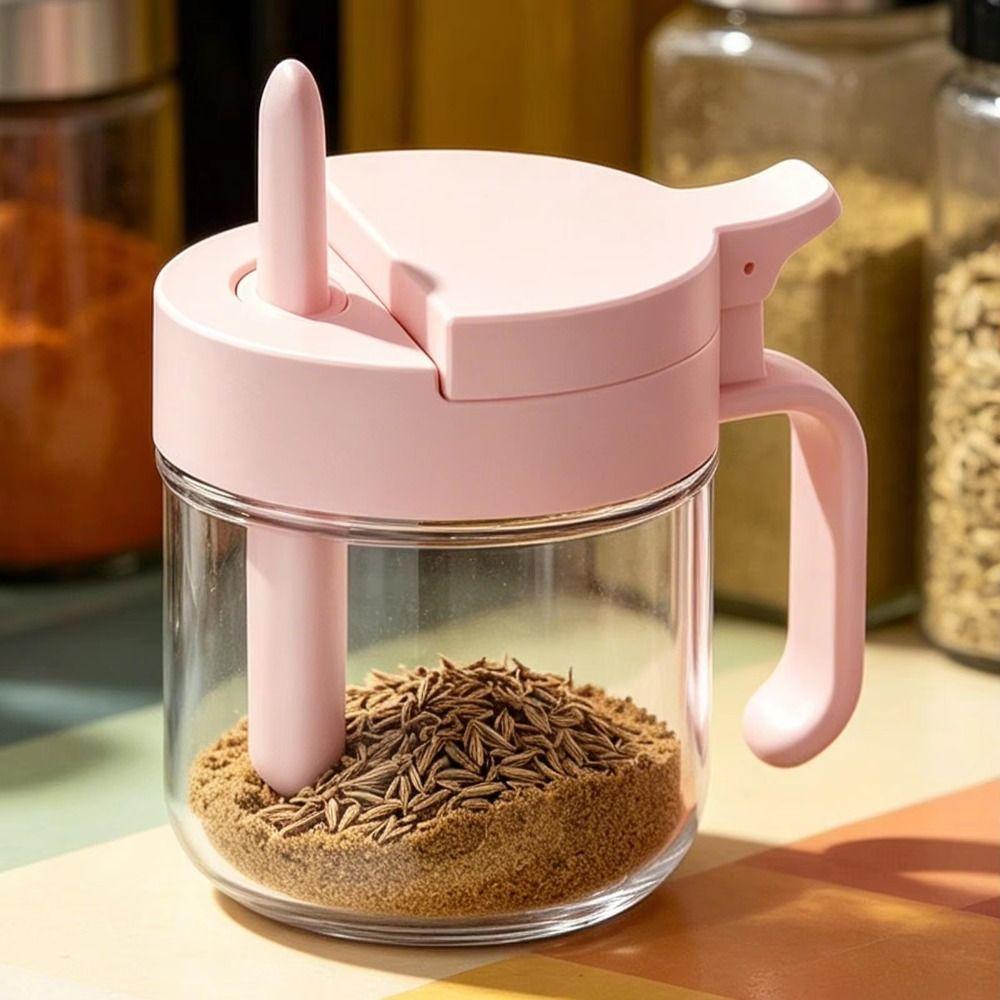 Airtight Design Seasoning Containers With Spoon Spice Storage Containers Spice Rack Organization