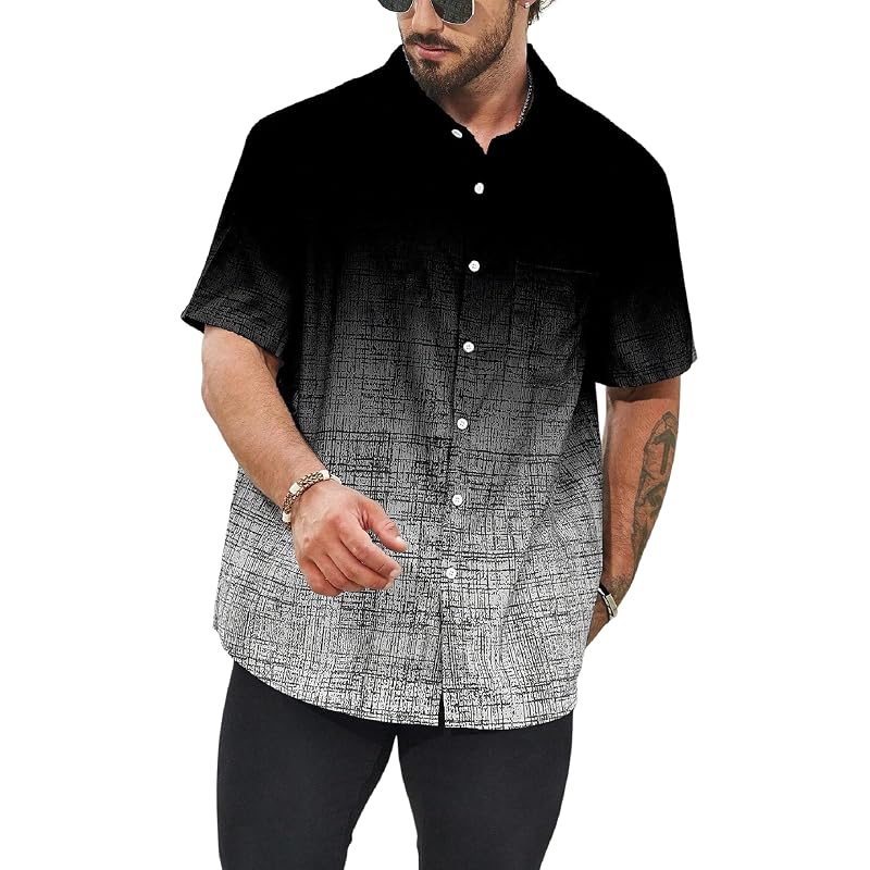 Lymio Shirt For Men Regular Fit Shirt For Men (ResortBGL) BlackGrey