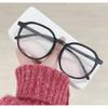 2-Pacs -- The New Ins Retro-Makeup Fashion Premium Blush Glasses Anti-Blue Light Flat Lens