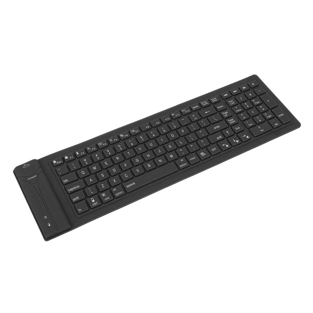 Foldable Silicone Keyboard 108 Keys Waterproof Full Sealing Design Mute Typing Foldable Keyboard
