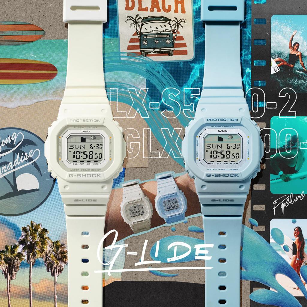 Casio White Digital Watch G-Shock G-Lide GLX-S5600-7B