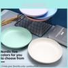 Wheat Straw Round Plate With Microwave Safe Surface For Modern Home Dining