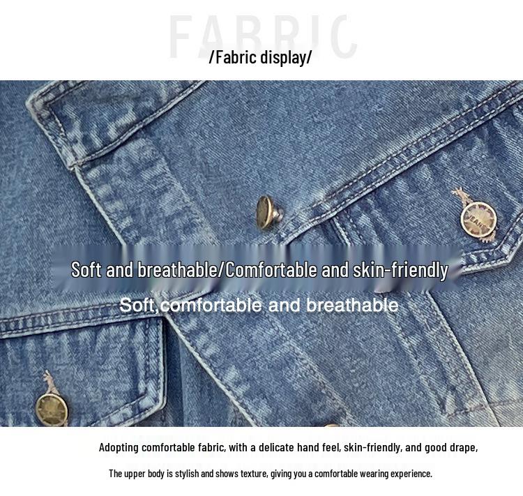 Women's Retro Korean Style Soft Denim Vest for Autumn/Winter