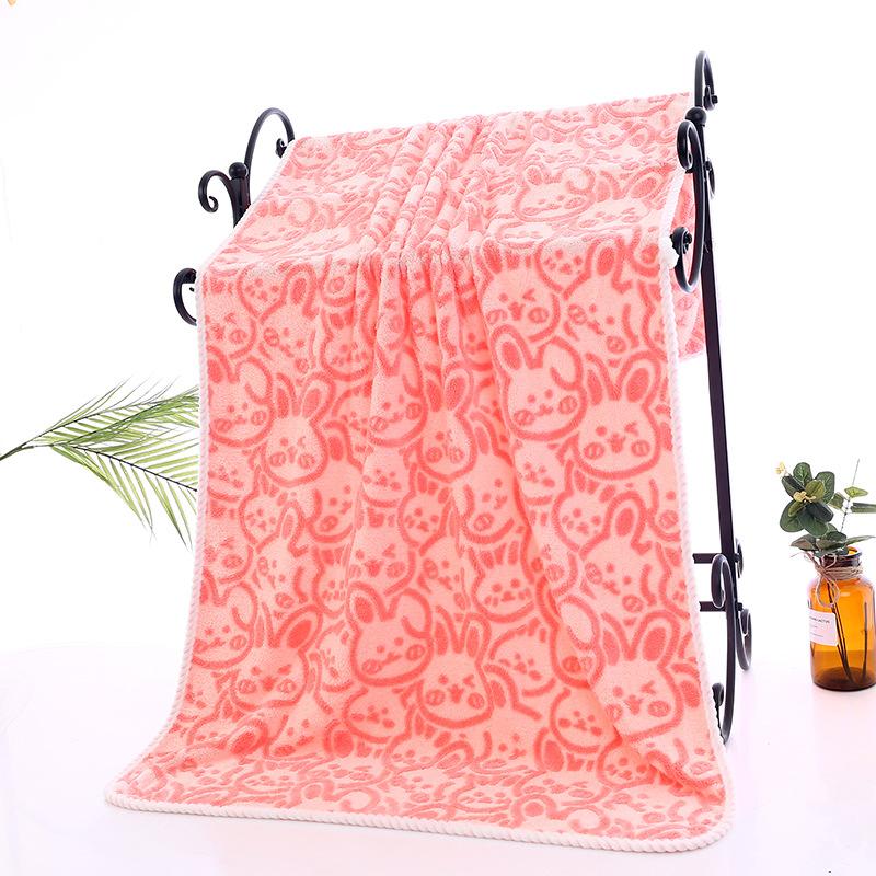 Nová žakárová osuška z korálového fleecu Měkká Absorpční Třída A Čistá bavlna Domácí osuška Zesílená Obalová osuška