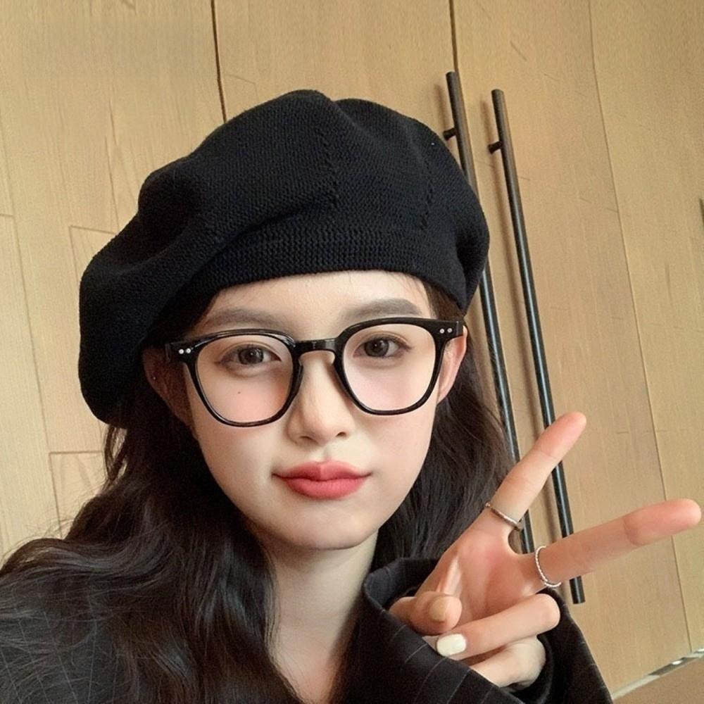 Knitted Painter Caps Elastic Artist Hat Elegant British Beanie Hat Winter