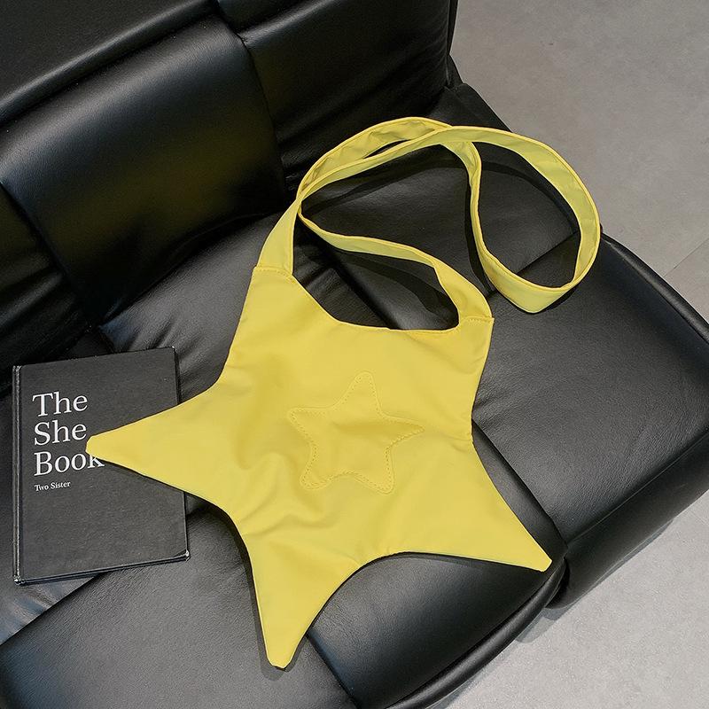 

Y2k Star Shape Woman Nylon Crossbody Bag Cute Lightweight Vintage Girls Shoulder Bag Designer Aesthetic 2000s Red Purse Handbag
